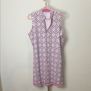 Bette & Court dress Pink geometric print Large